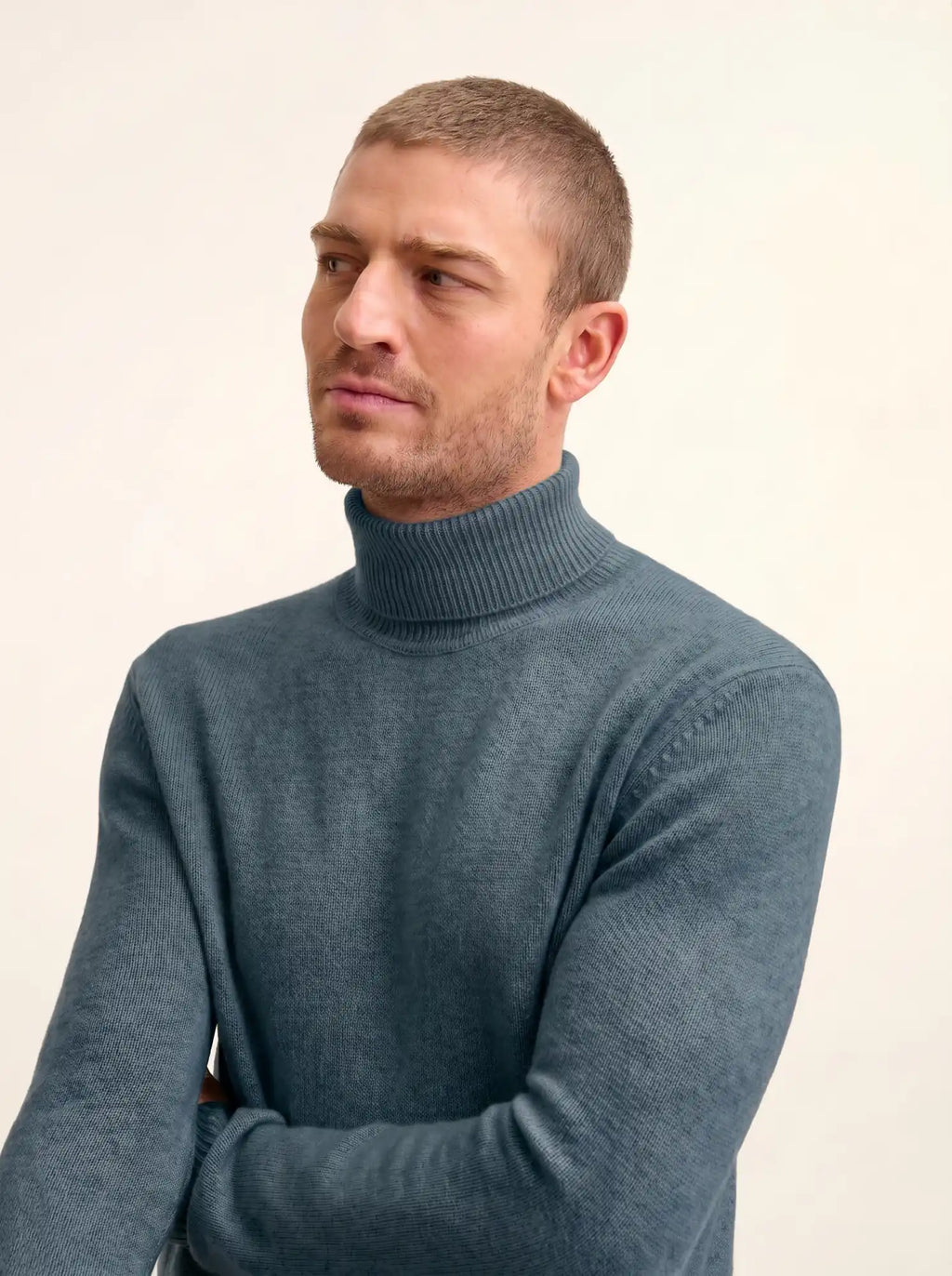 SACHA pullover rollkragen 4-fädig grün petrol meliert