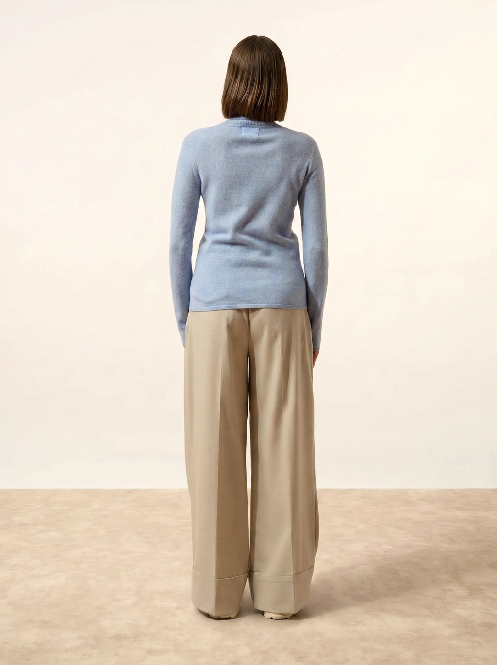 AVA pullover rollkragen himmelblau meliert