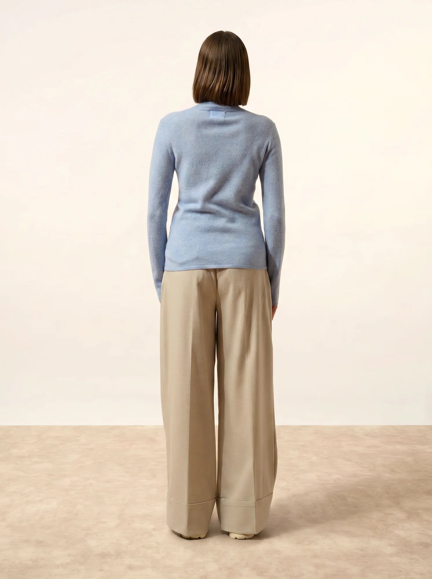 AVA pullover rollkragen himmelblau meliert