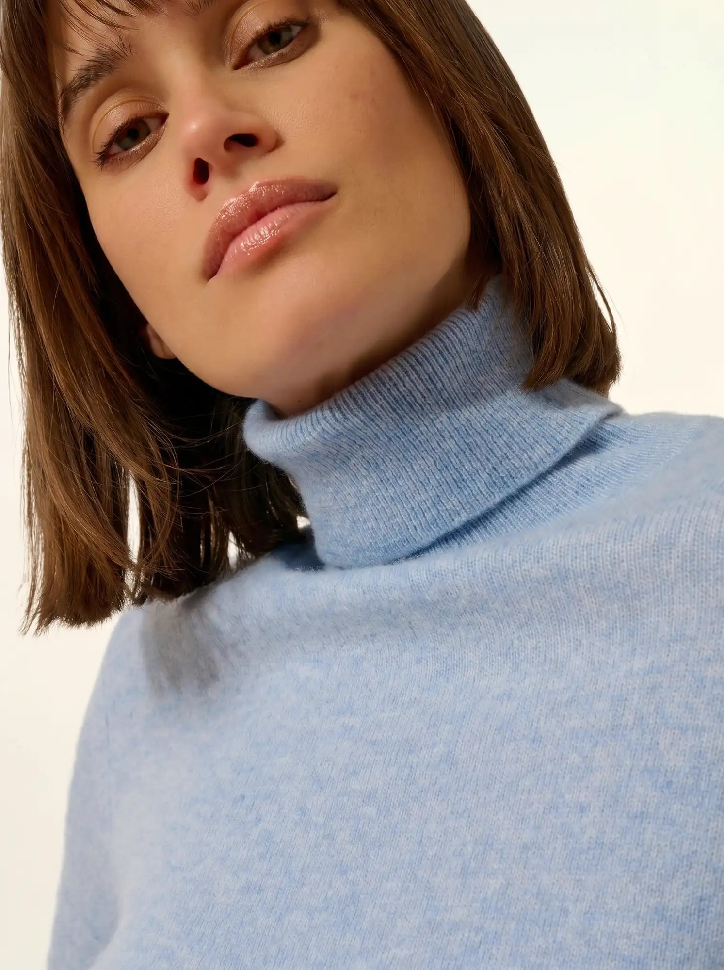 AVA pullover rollkragen himmelblau meliert