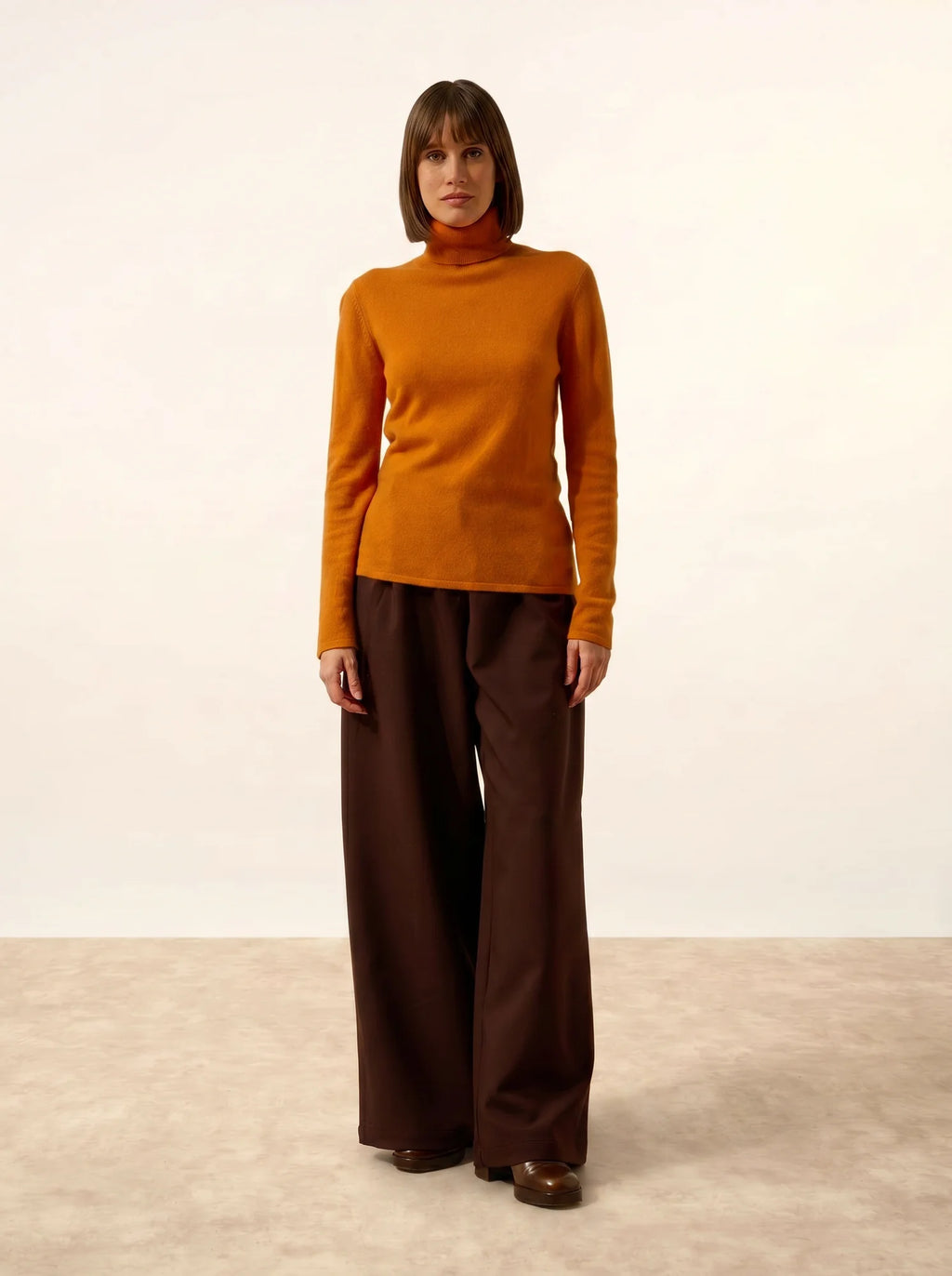 AVA pullover rollkragen ocre