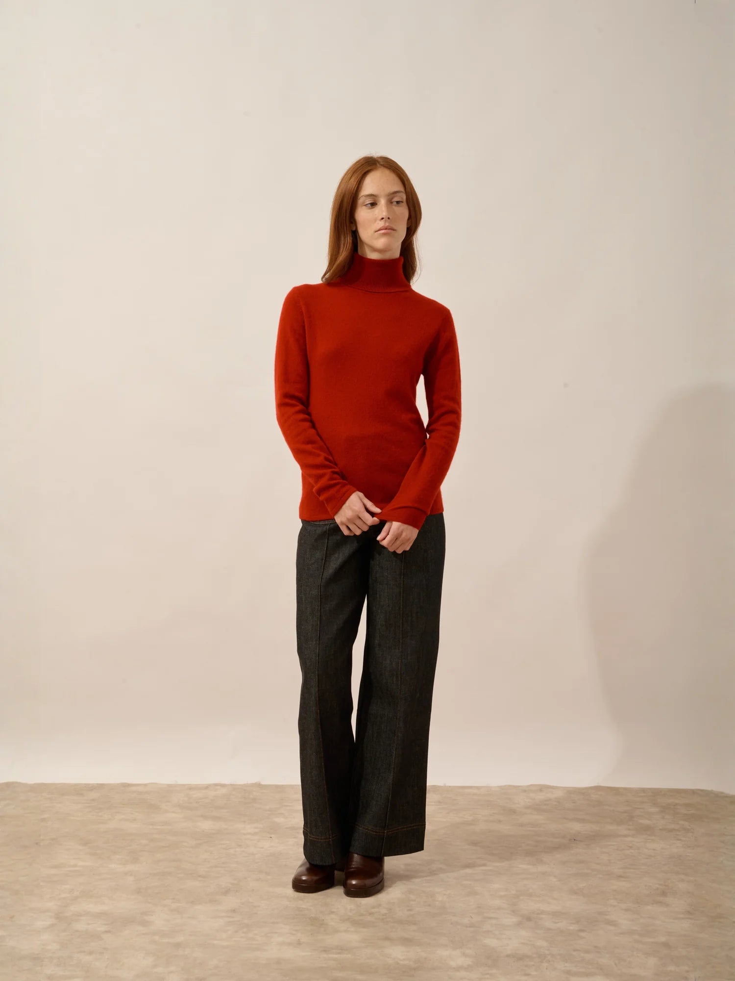 AVA pullover rollkragen rubis