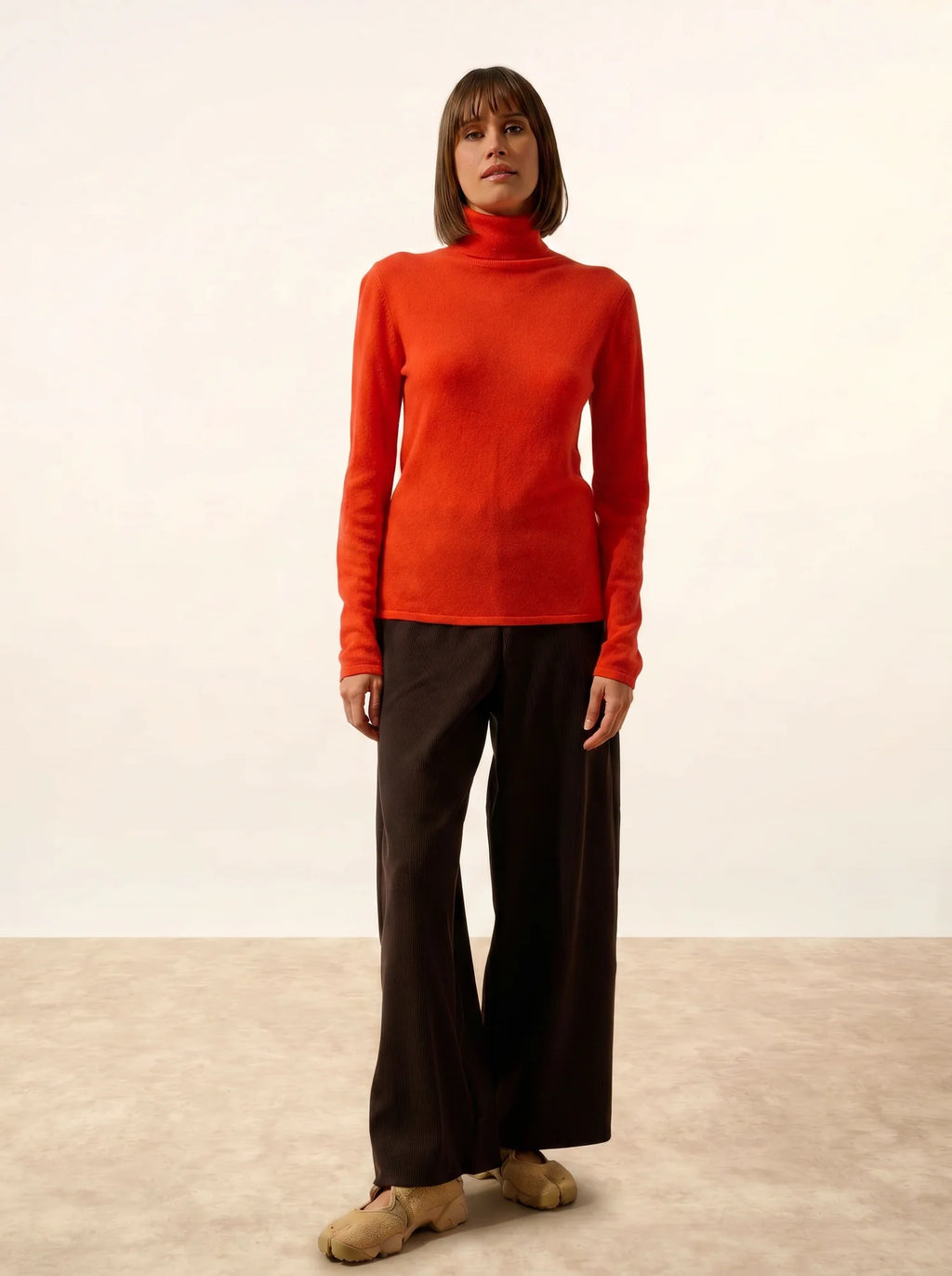 AVA pullover rollkragen orange
