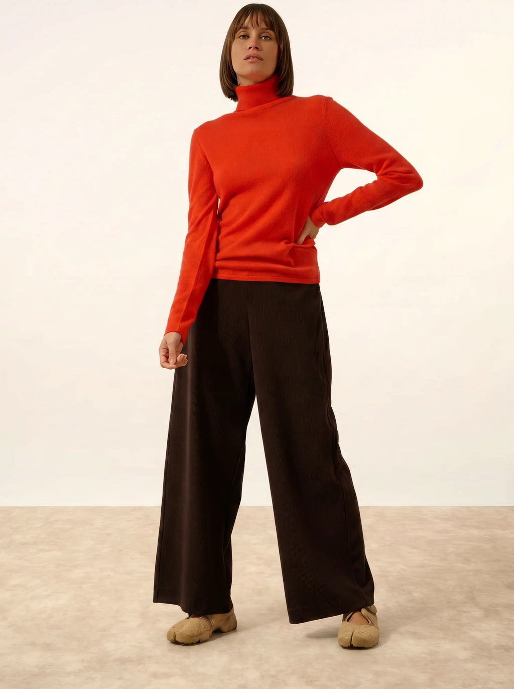 AVA pullover rollkragen orange