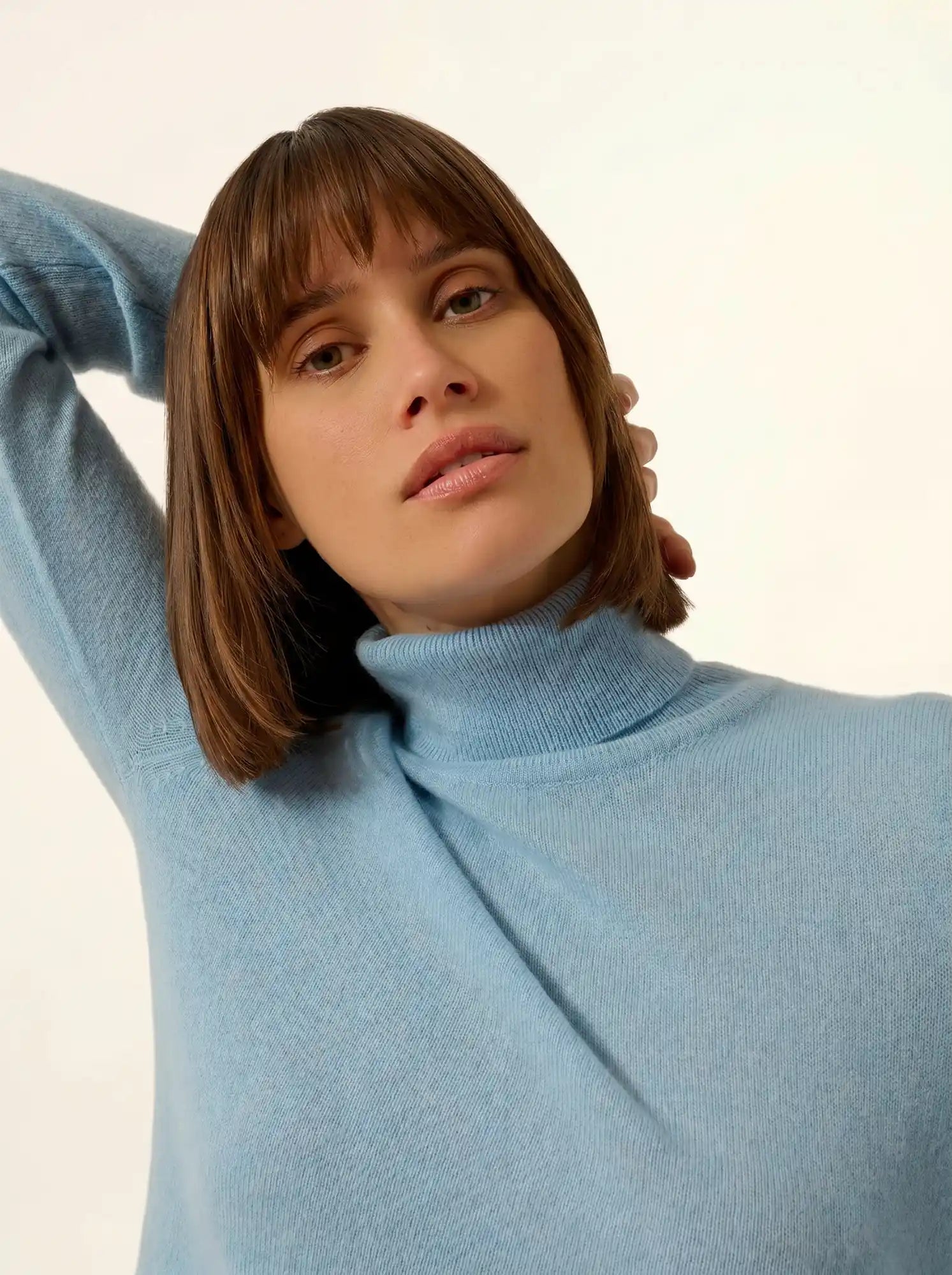 AVA pullover rollkragen blau inca