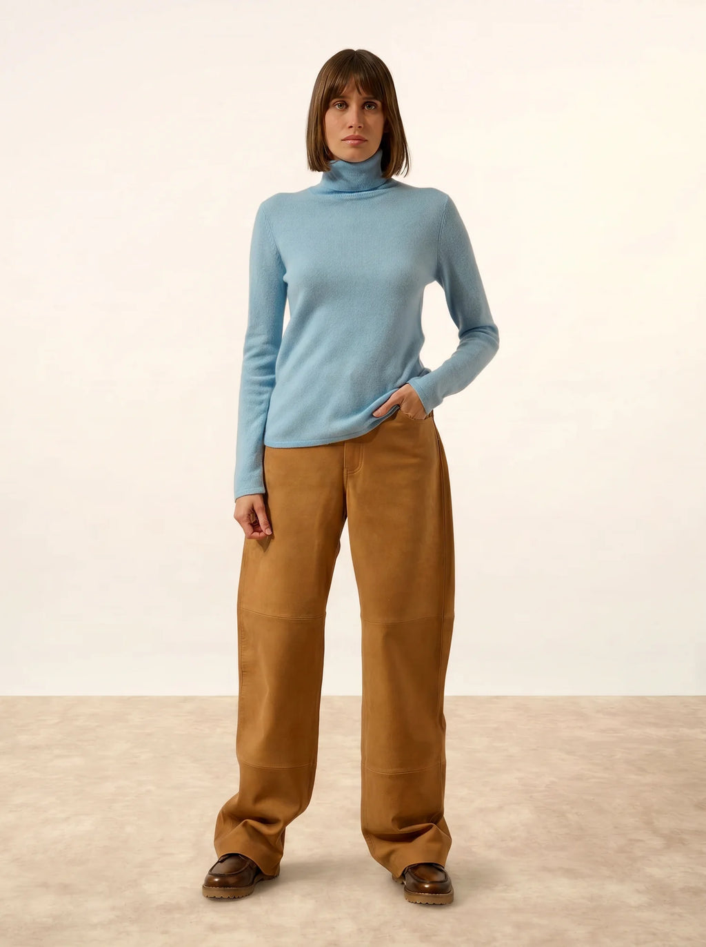 AVA pullover rollkragen blau inca