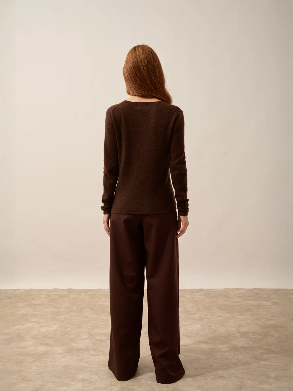 JOAN pullover v-ausschnitt kaffee