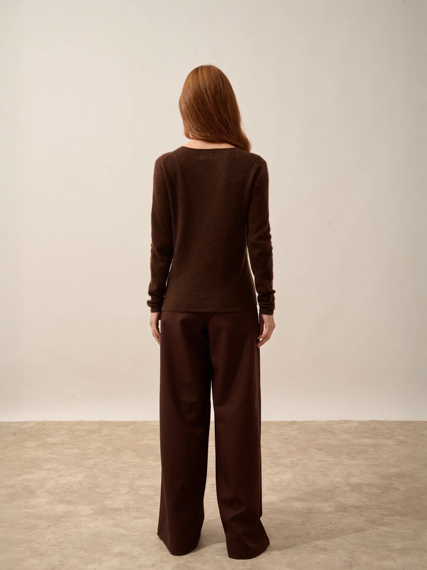 JOAN pullover v-ausschnitt kaffee