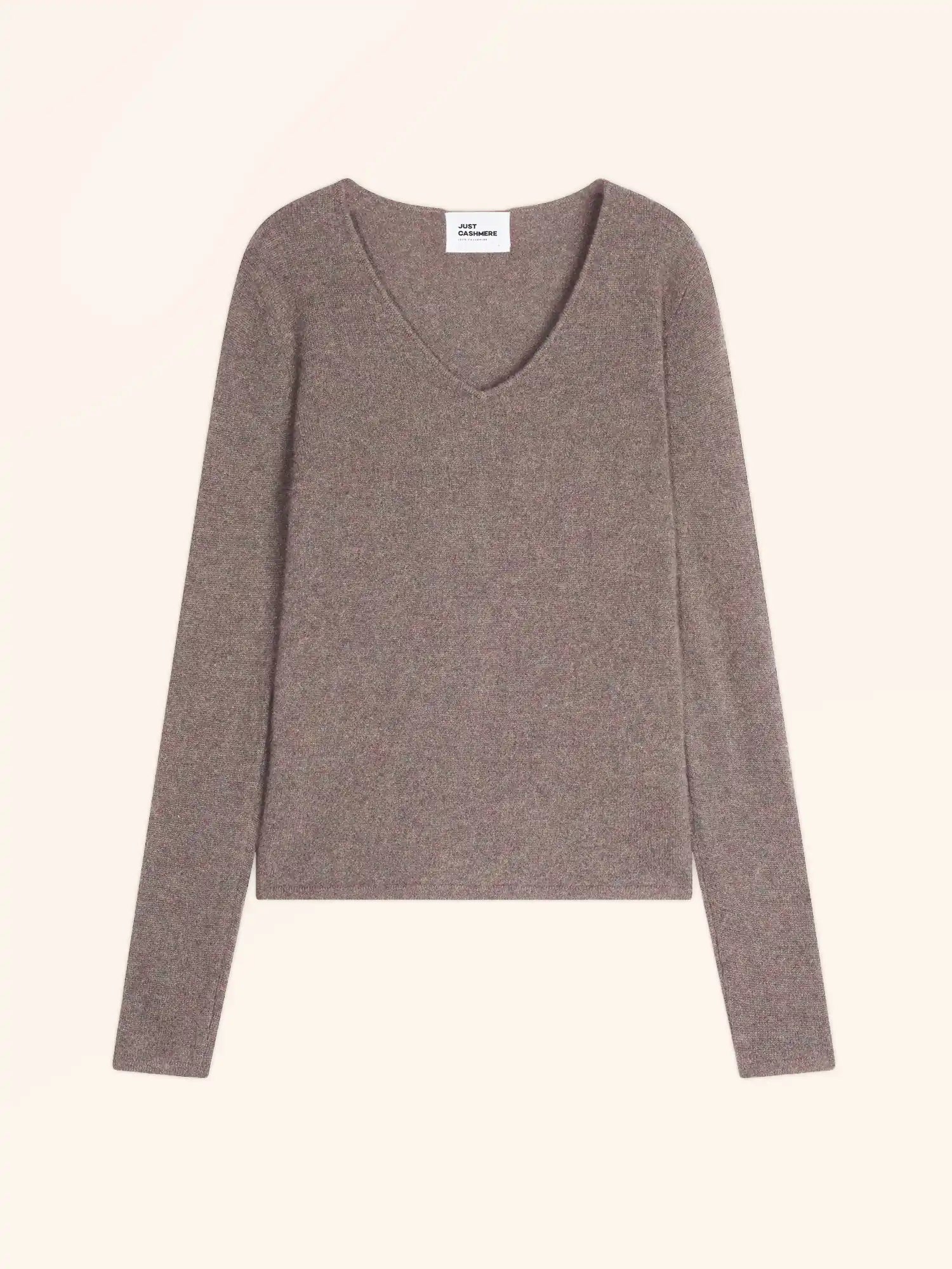 JOAN pullover v-ausschnitt caribou meliert