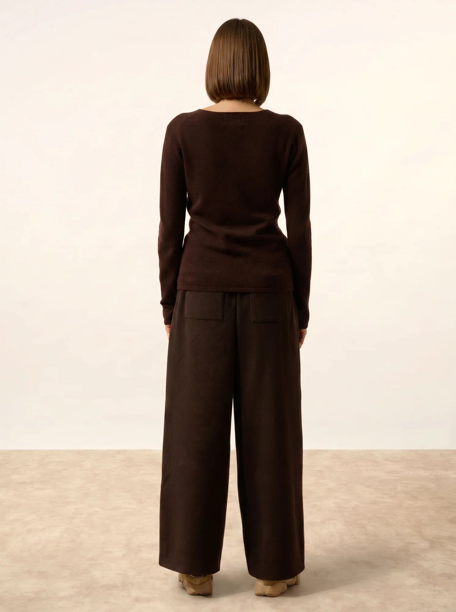 JOAN pullover v-ausschnitt choco