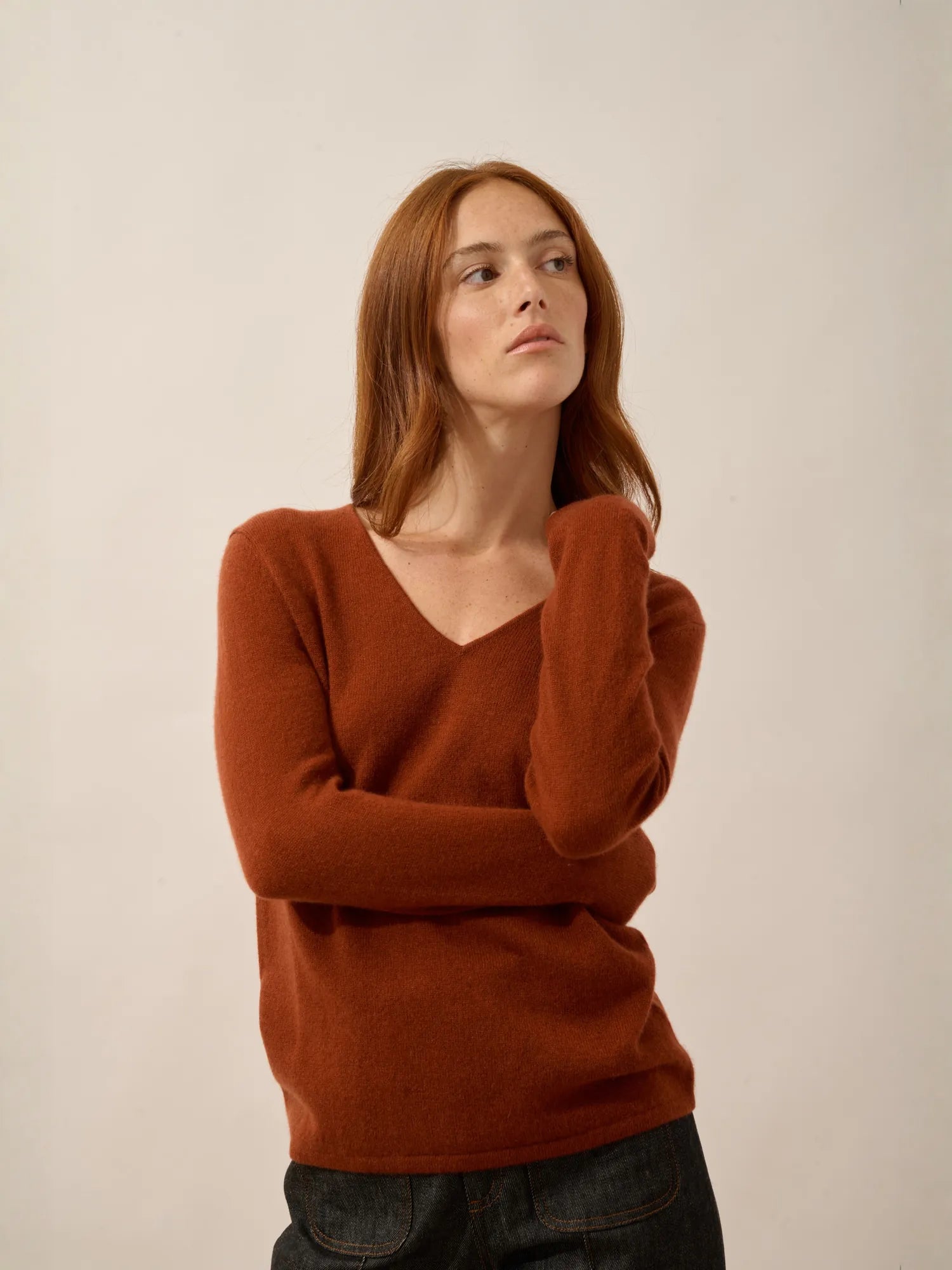 JOAN pullover v-ausschnitt écureuil