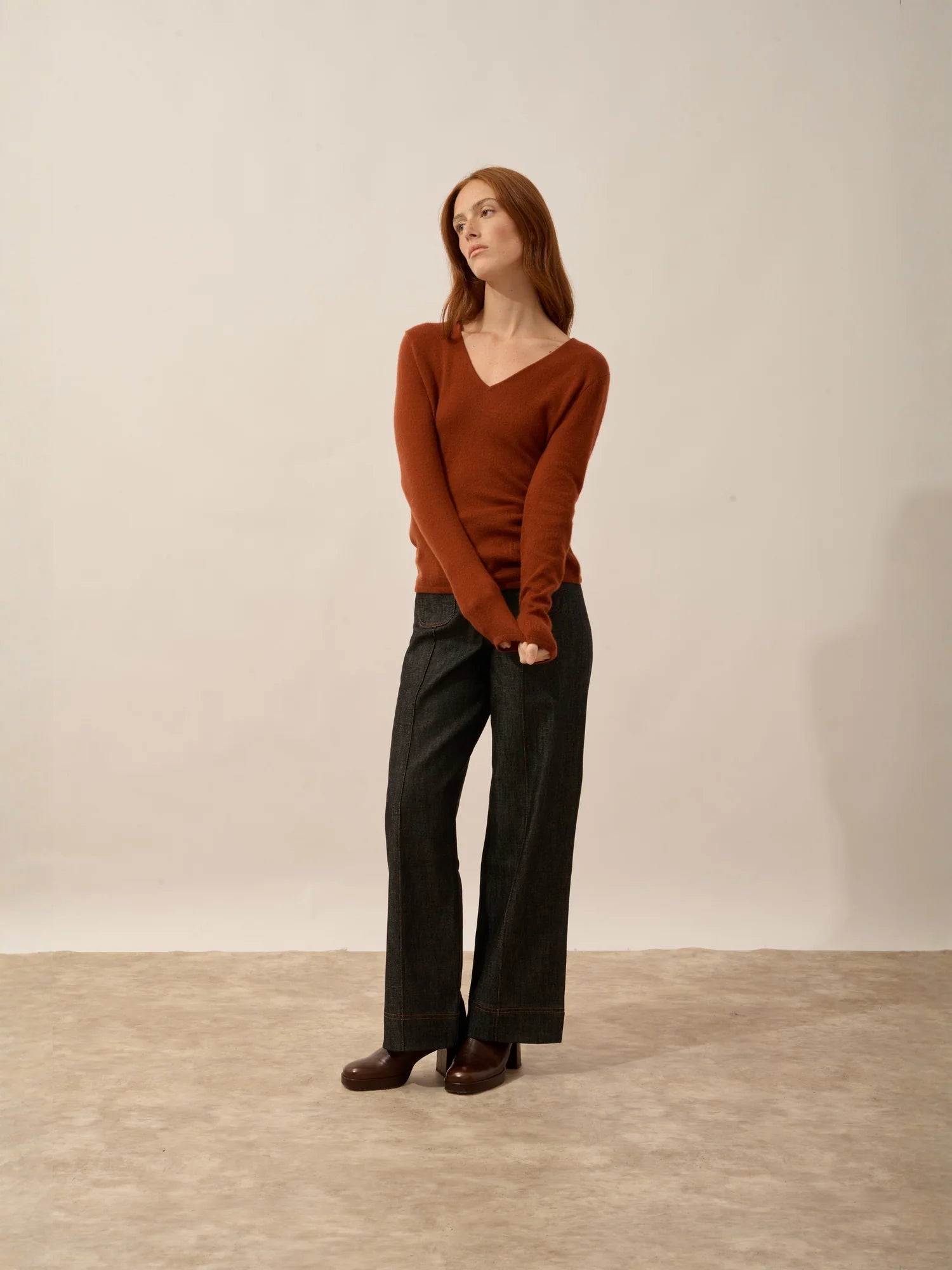 JOAN pullover v-ausschnitt écureuil