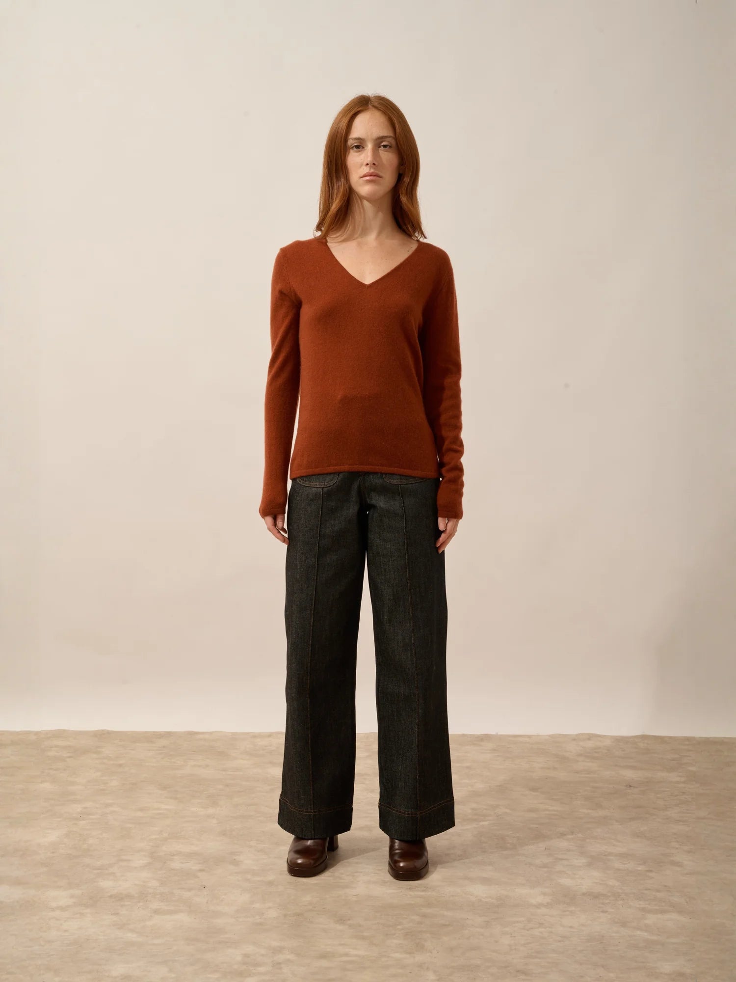 JOAN pullover v-ausschnitt écureuil
