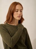 JANE pullover rundhalsausschnitt army meliert