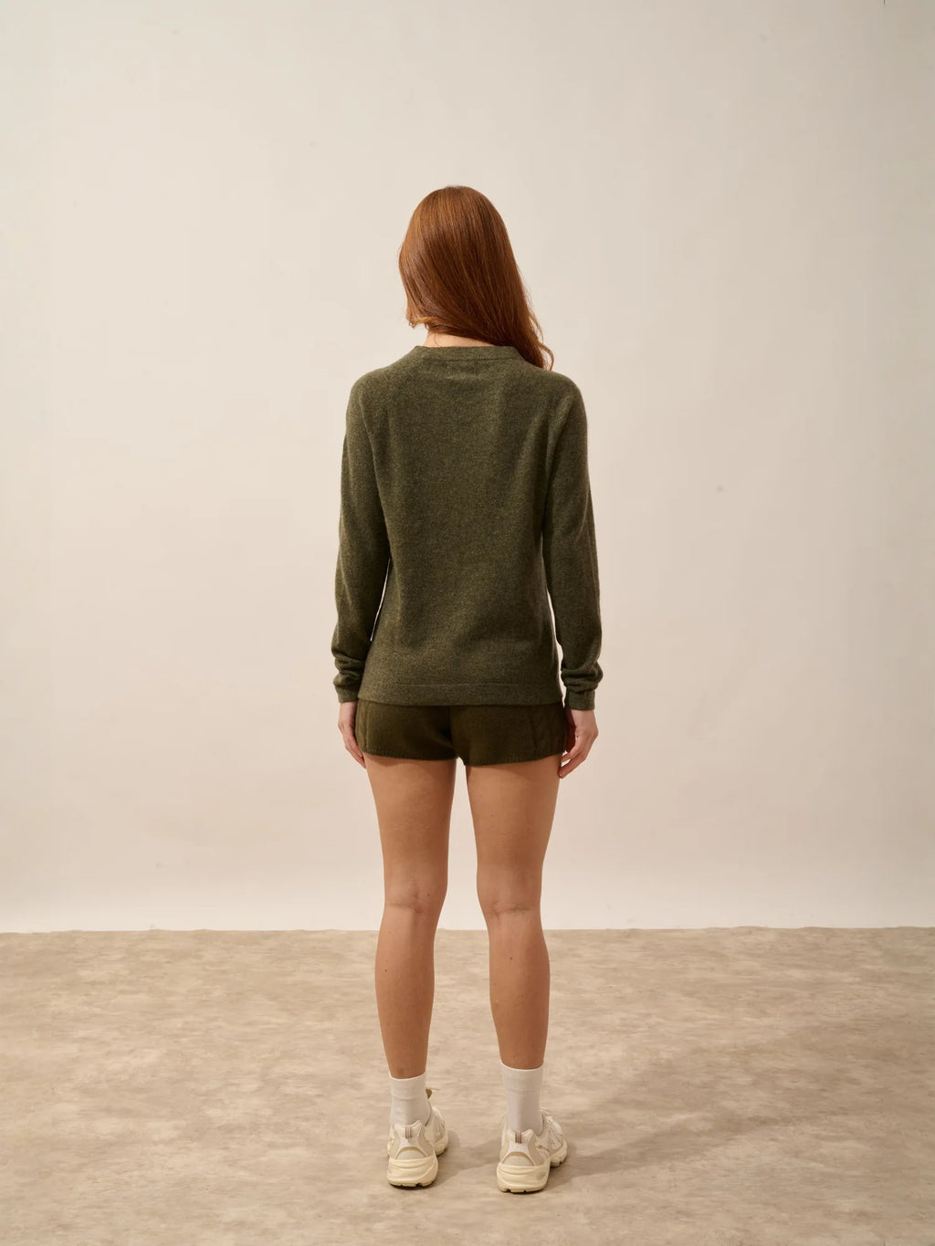 JANE pullover rundhalsausschnitt army meliert