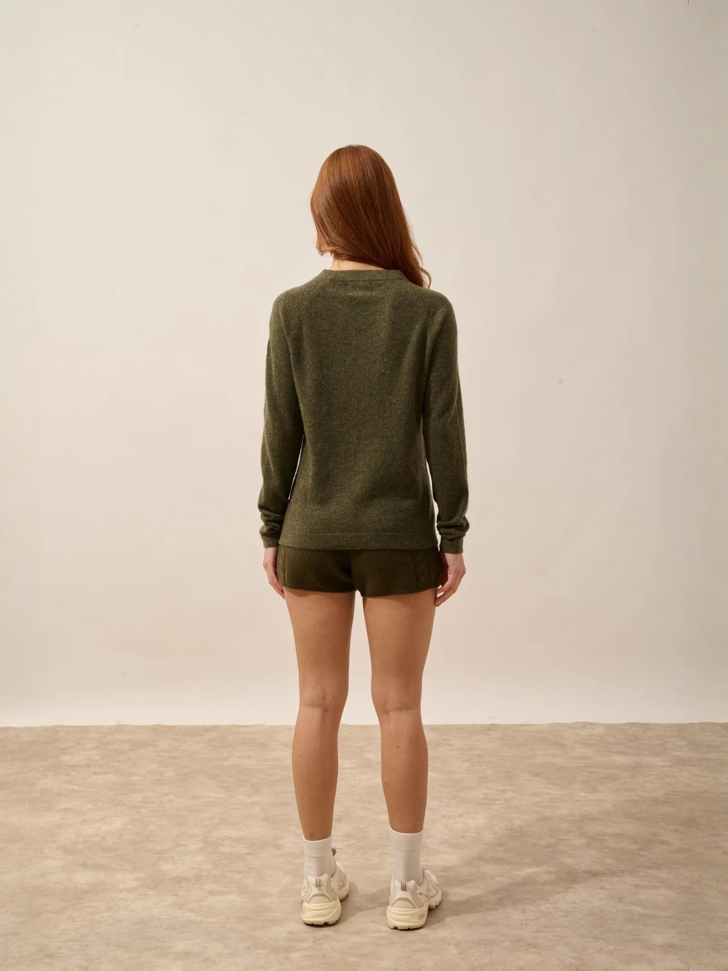 JANE pullover rundhalsausschnitt army meliert