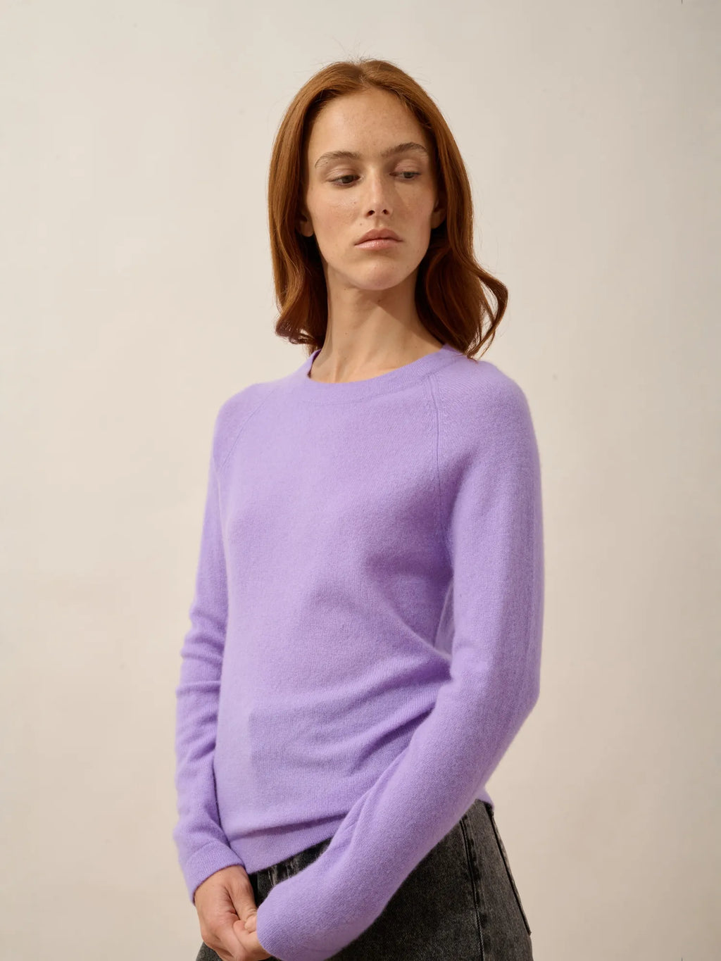 JANE pullover rundhalsausschnitt lavendel