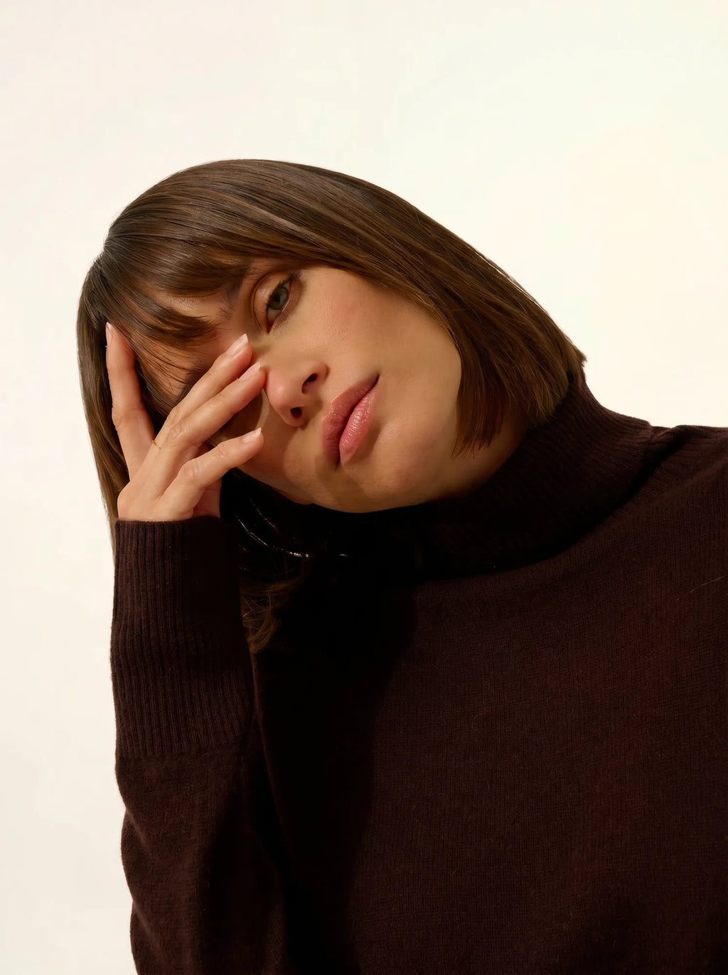 LEXIE pullover rollkragen choco