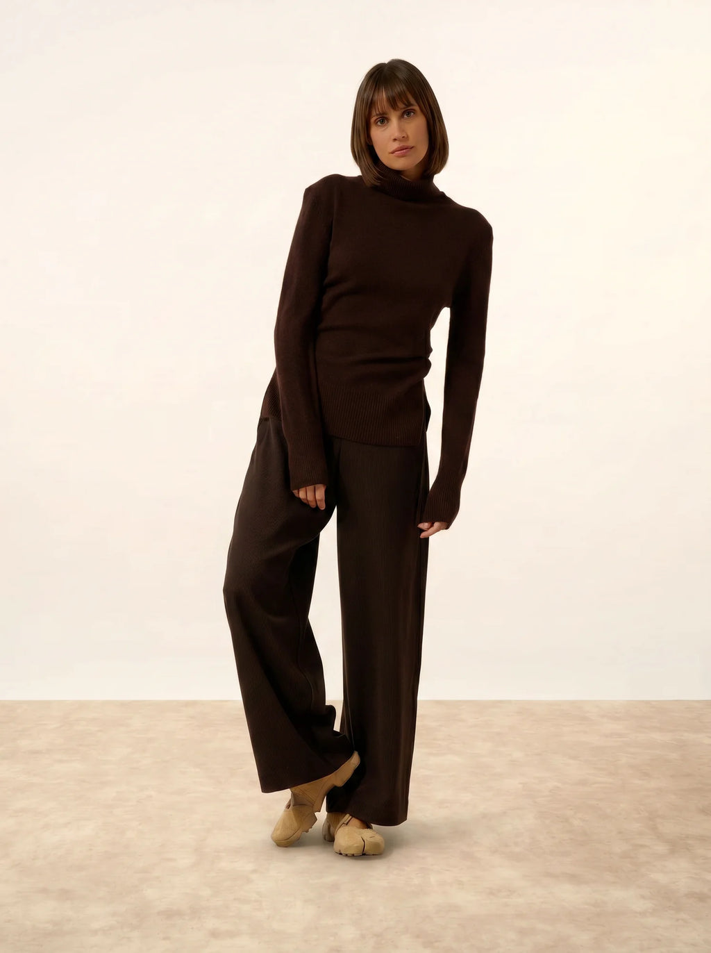 LEXIE pullover rollkragen choco