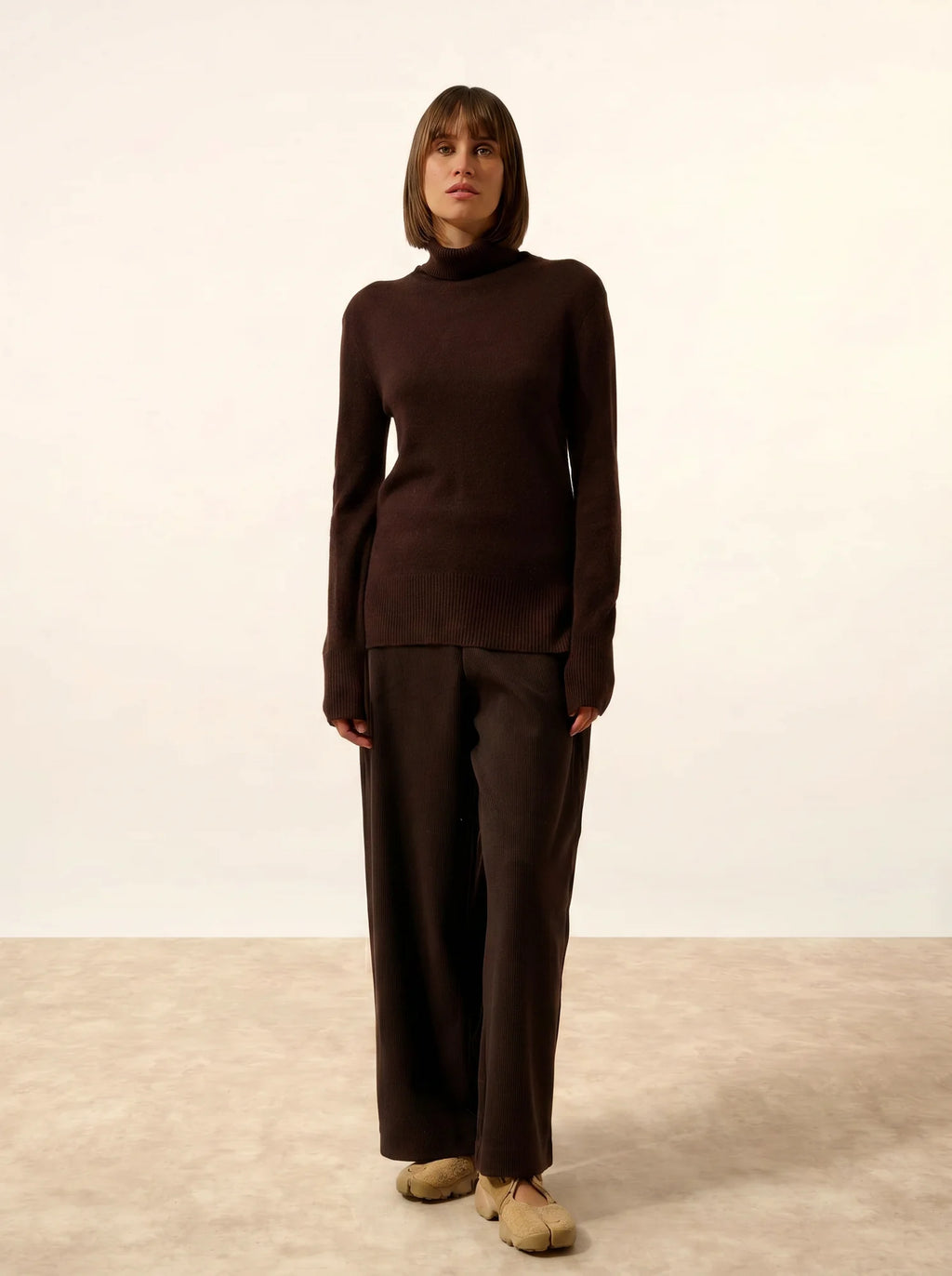 LEXIE pullover rollkragen choco