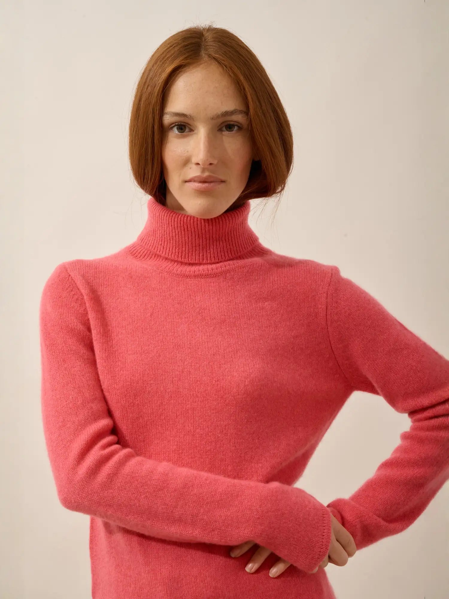 MATT pullover rollkragen 4-fädig fraise