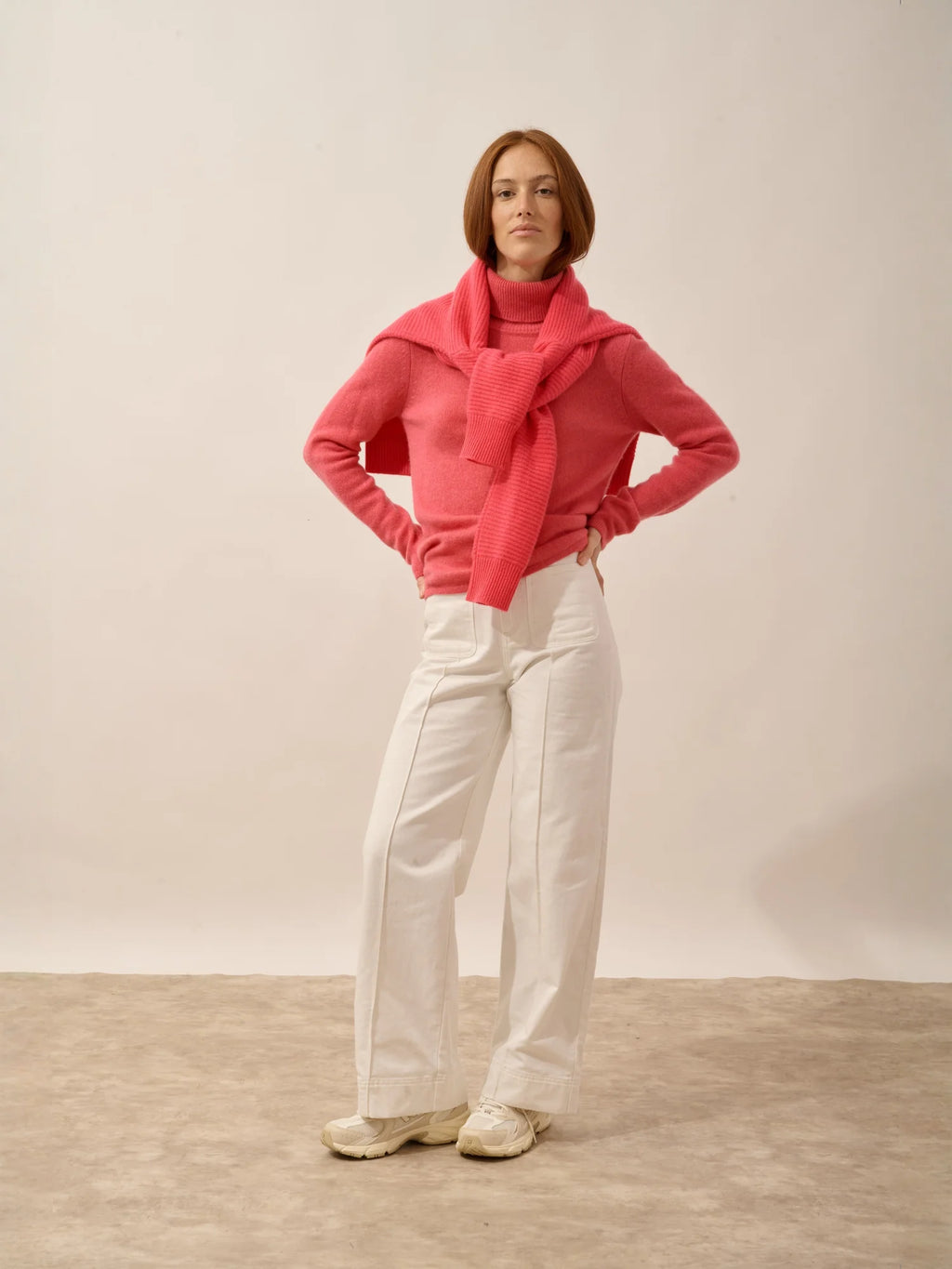 MATT pullover rollkragen 4-fädig fraise