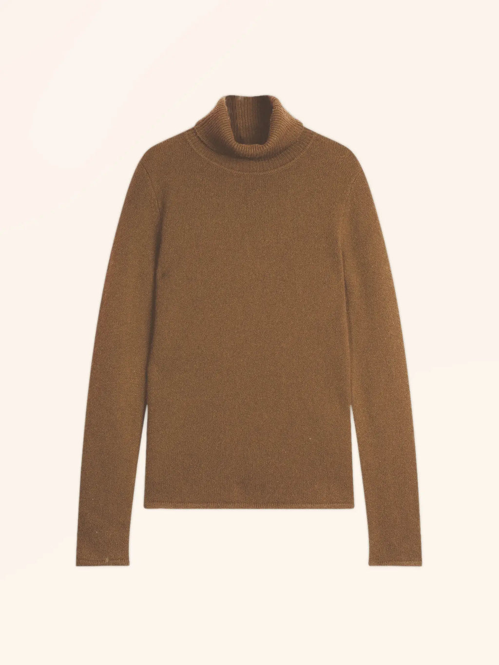 MATT pull col roulé 4 fils noisette