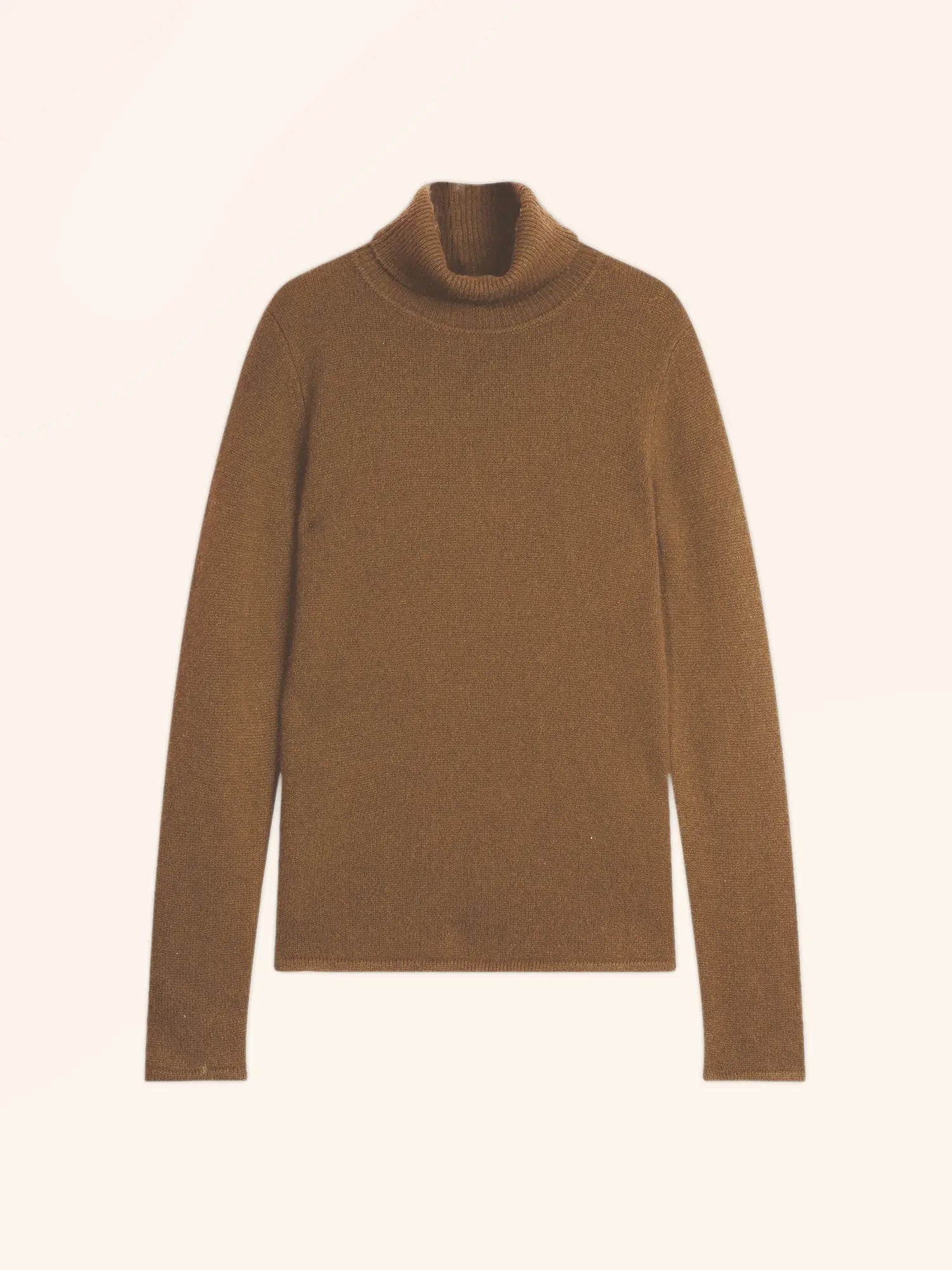 MATT pull col roulé 4 fils noisette