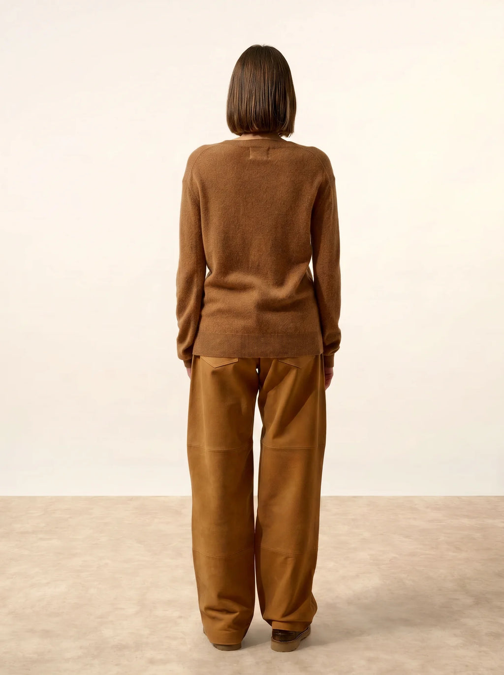 NORA pullover v-ausschnitt noisette