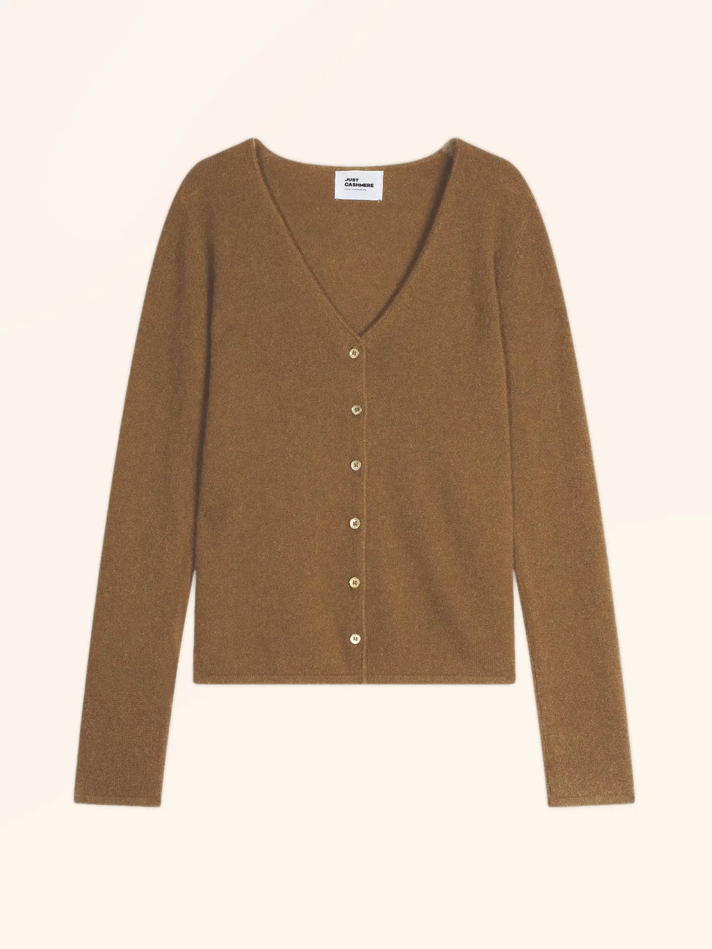 NORMA strickjacke v-ausschnitt haselnuss