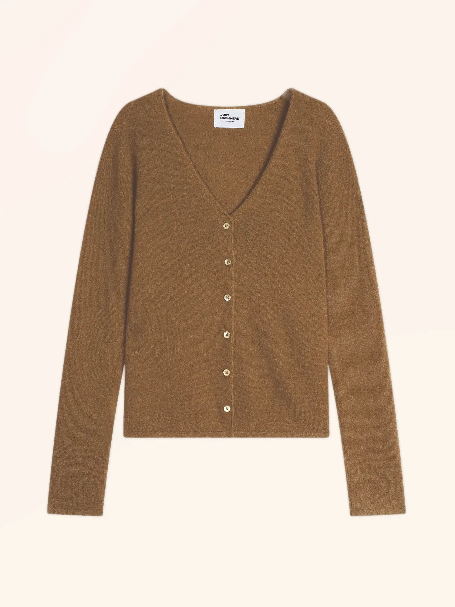NORMA strickjacke v-ausschnitt haselnuss