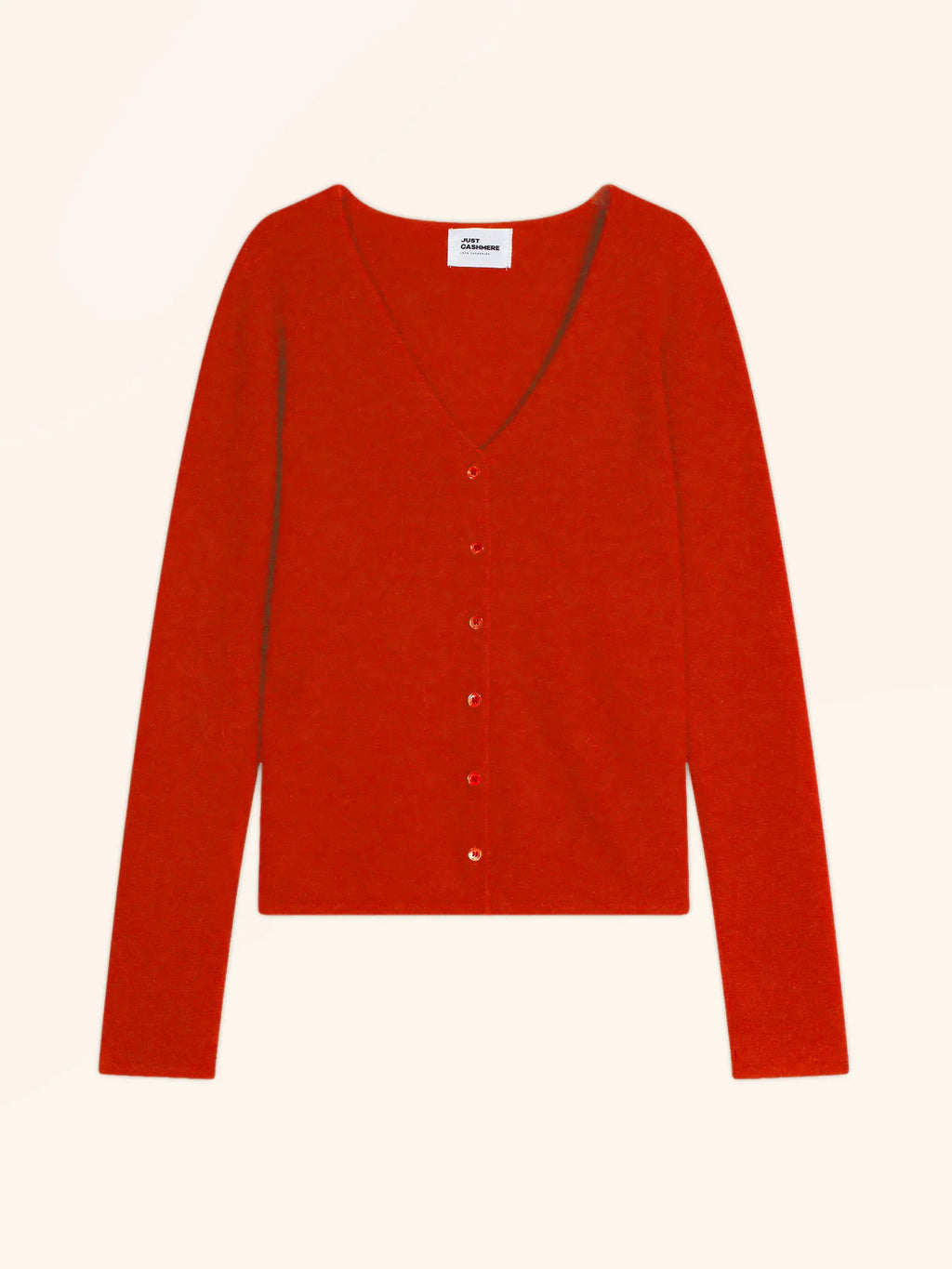 NORMA strickjacke v-ausschnitt tomate