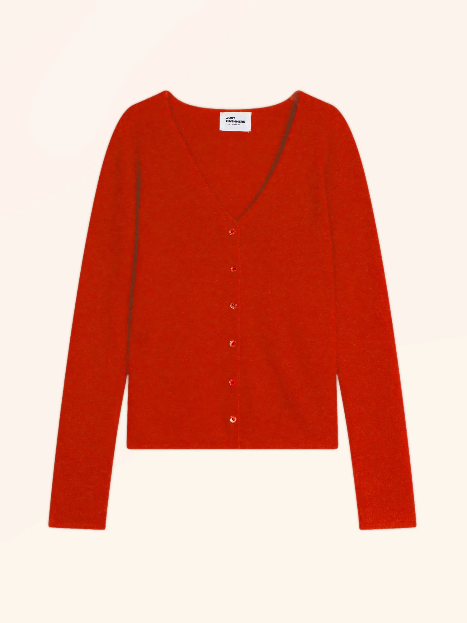 NORMA strickjacke v-ausschnitt tomate