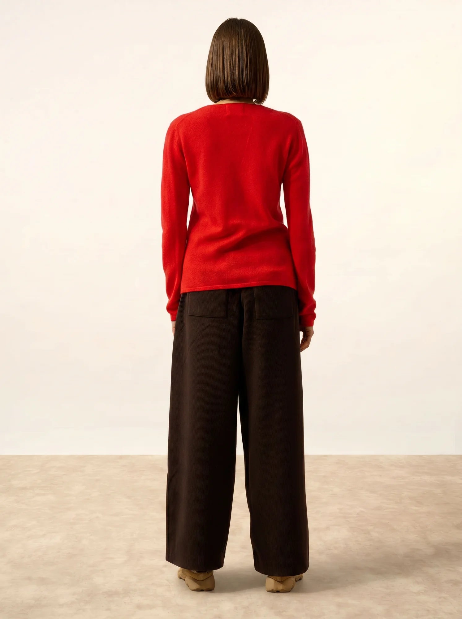 NORMA strickjacke v-ausschnitt tomate