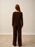 NORMA strickjacke v-ausschnitt kaffee
