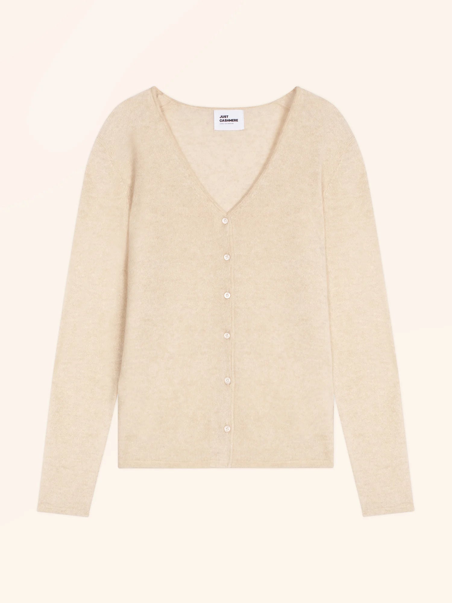 NORMA strickjacke v-ausschnitt avoine