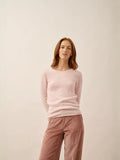 JOYCE pullover rundhalsausschnitt 4-fädig poudre