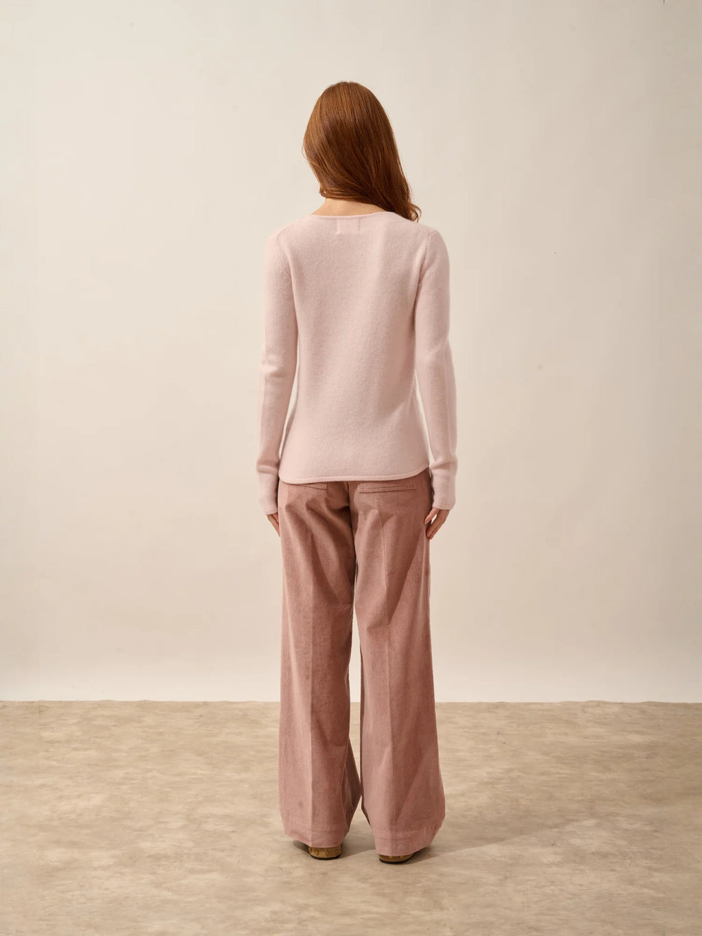 JOYCE pullover rundhalsausschnitt 4-fädig poudre