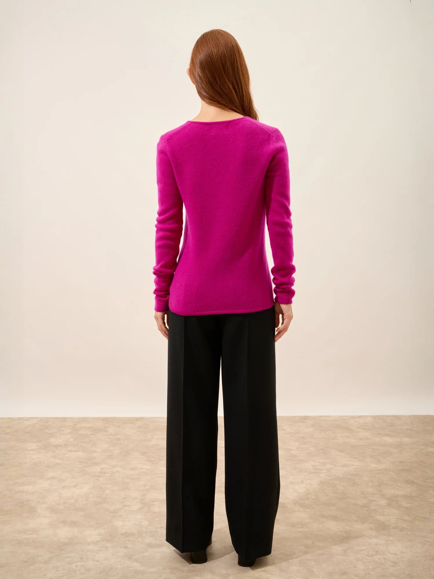 ABBY pullover v-ausschnitt 4-fädig violine