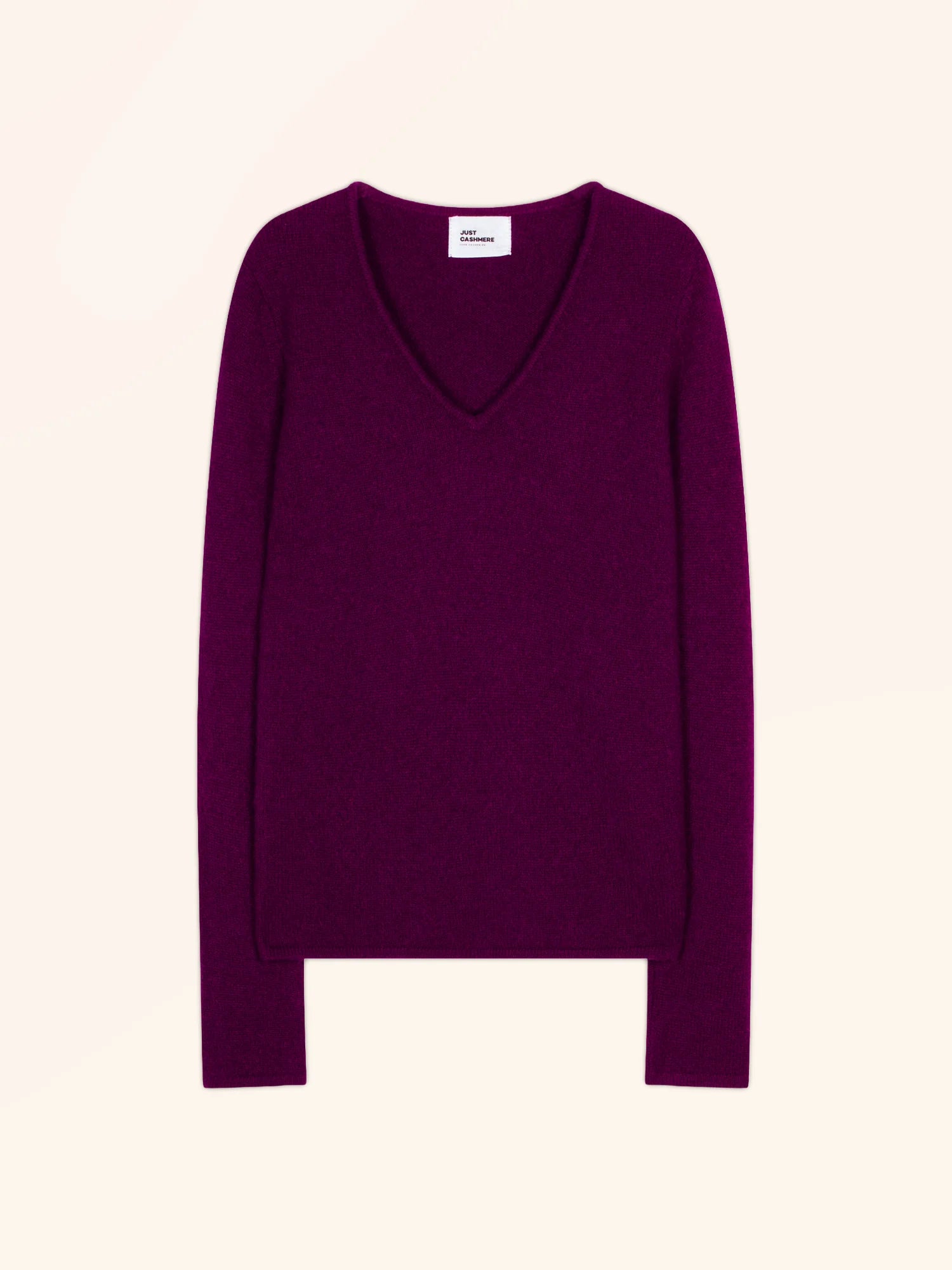 ABBY pullover v-ausschnitt 4-fädig pflaume