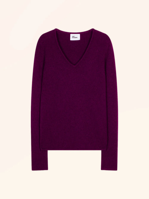ABBY pull col V 4 fils prune
