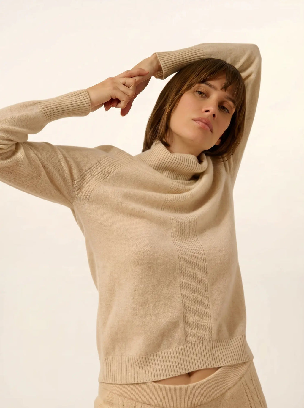 LILLY pullover rollkragen avoine