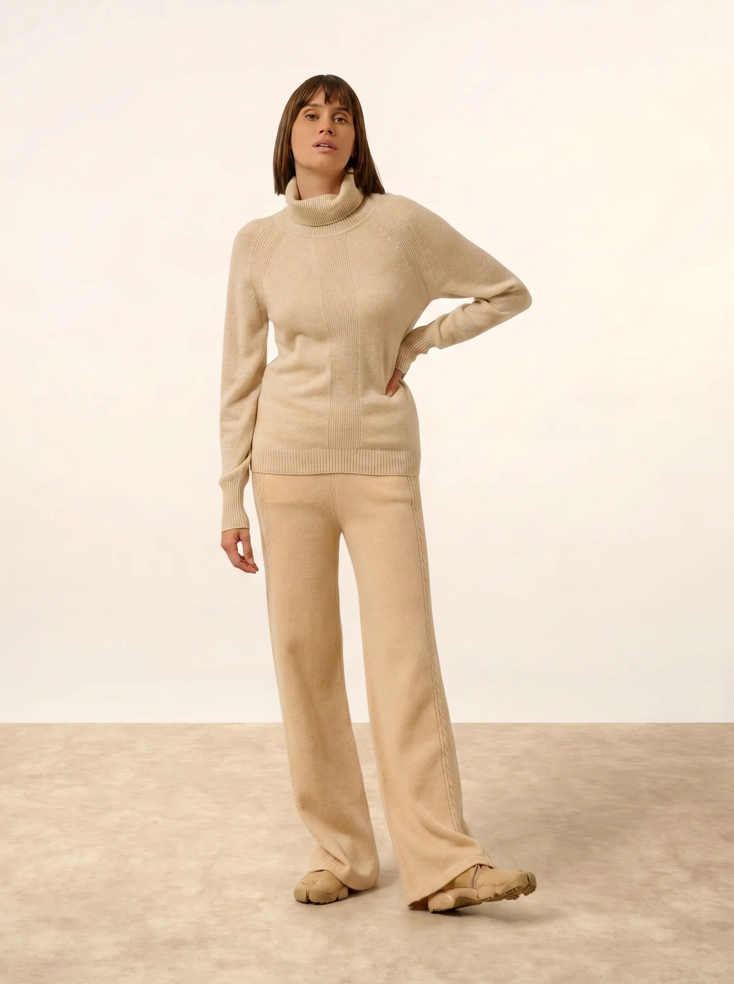 LILLY pullover rollkragen avoine