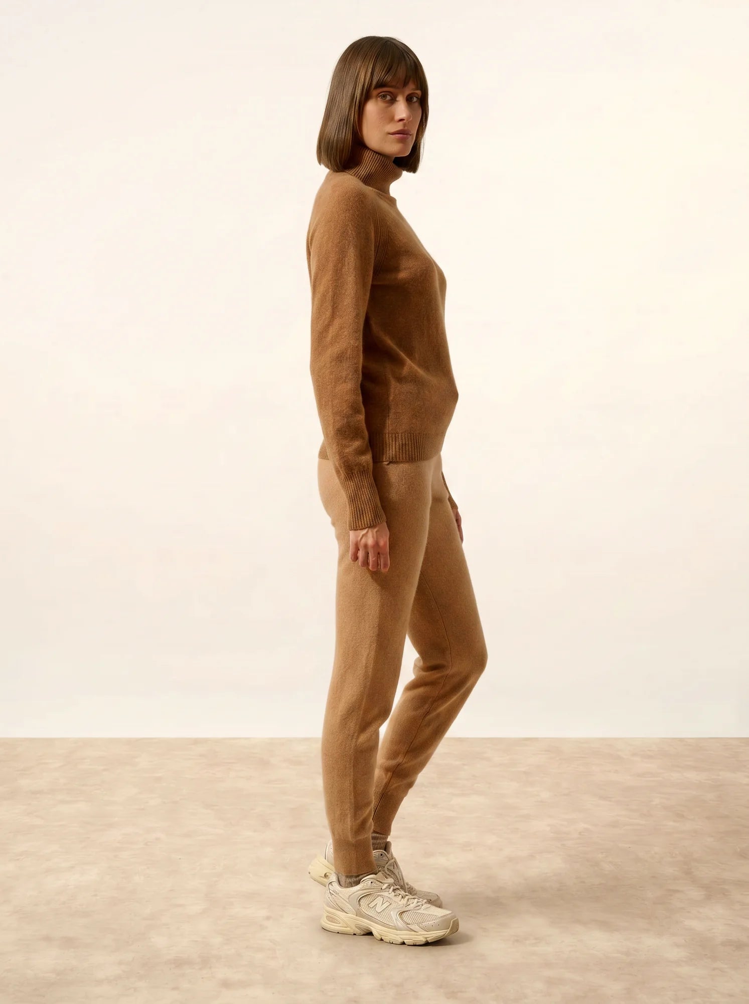 LILLY pullover rollkragen noisette