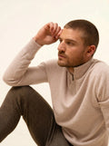 BRADLEY pullover dockermütze beige meliert