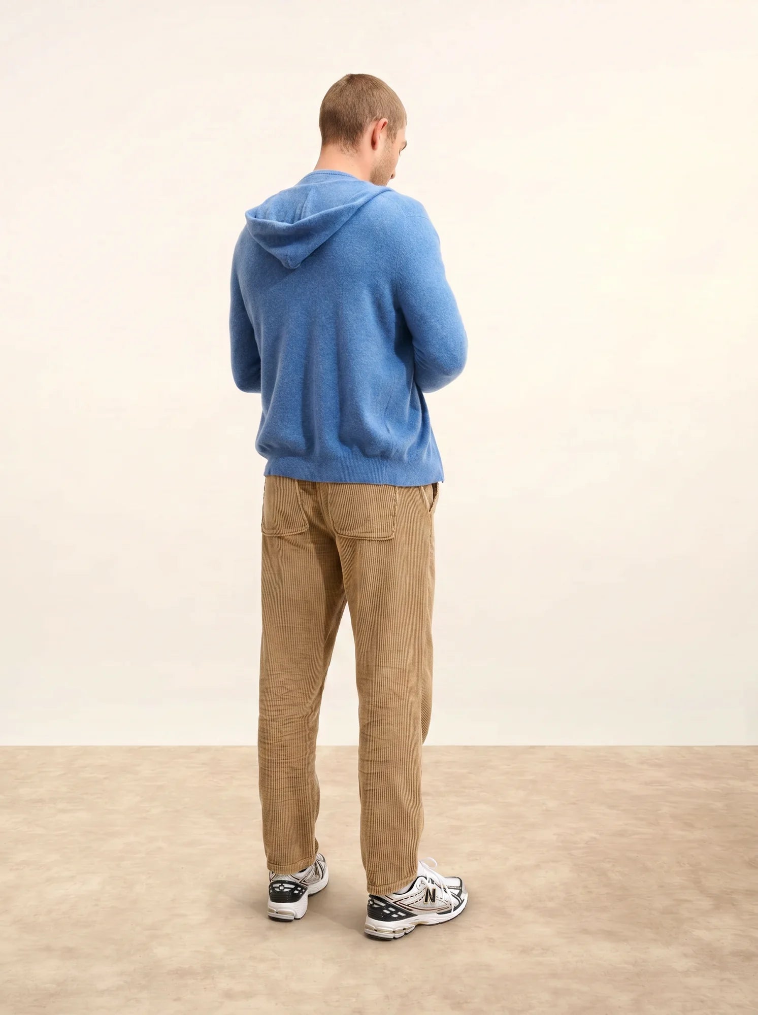 ELLIOT weste mit reissverschluss mit kapuze blau denim