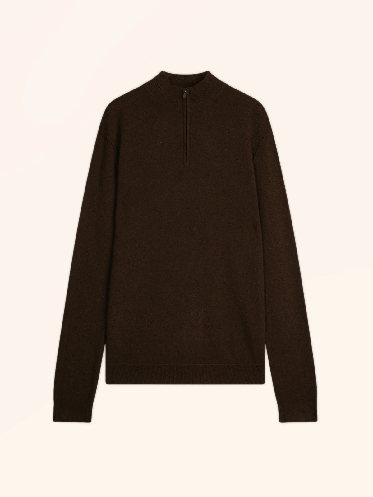 NOUR Pullover Truckerkragen Schokobraun