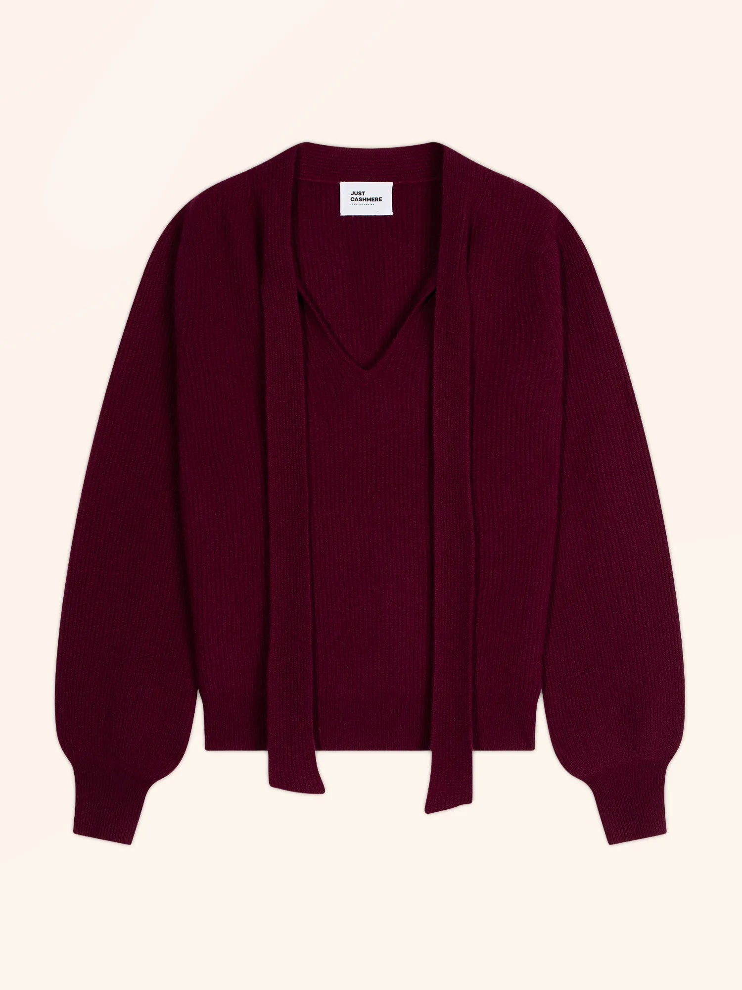 NOTY pullover col lavallière bordeaux