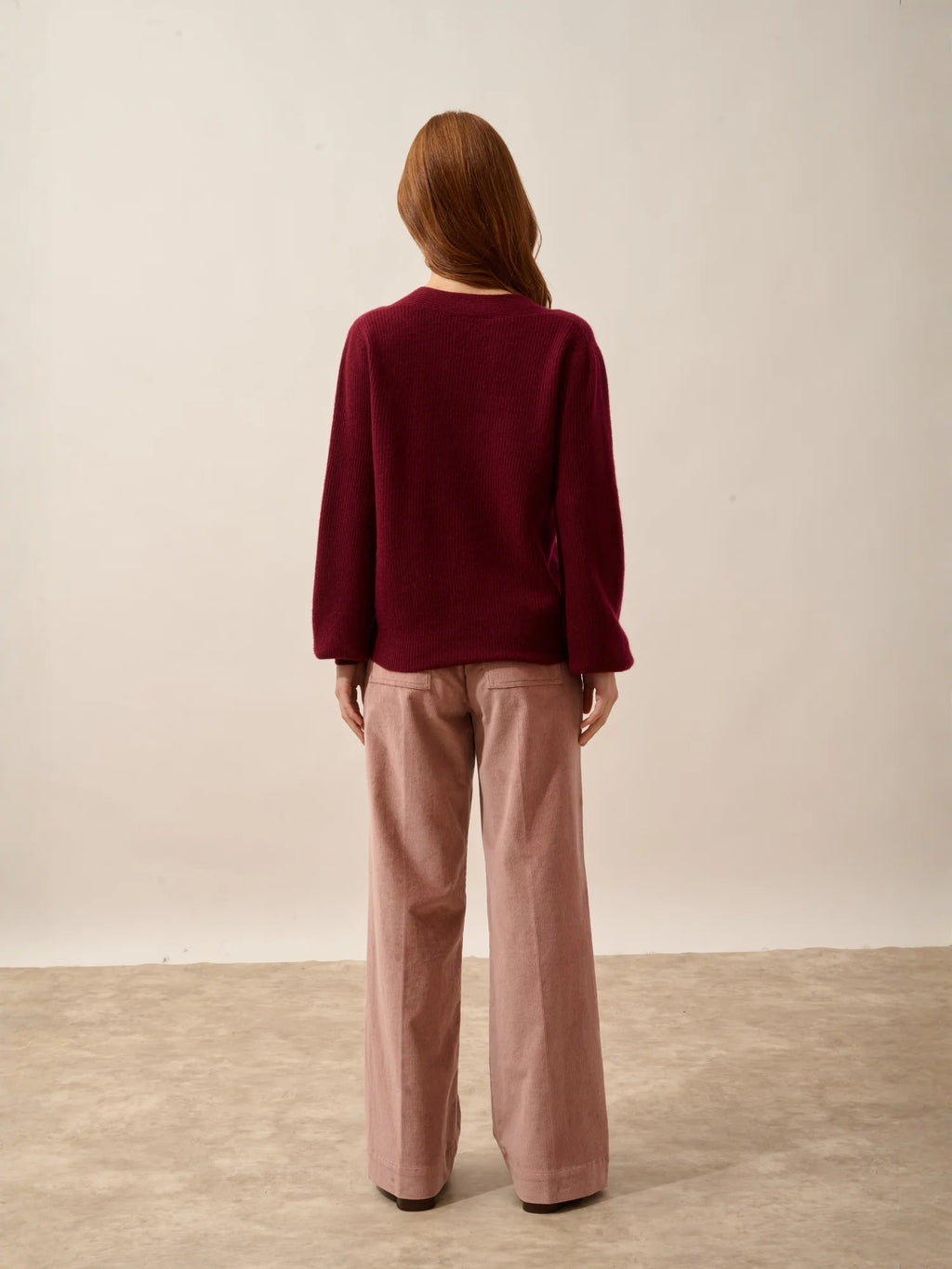 NOTY pullover col lavallière bordeaux
