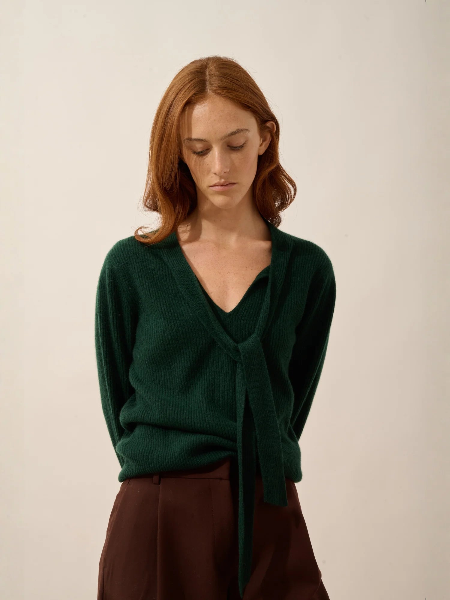 NOTY pullover col lavallière zypresse